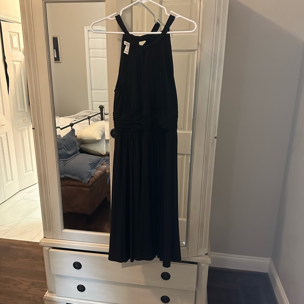 White House black market key hole neck cocktail dress